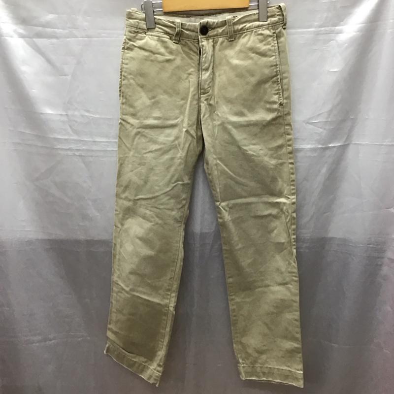 アバクロンビーアンドフィッチ ABERCROMBIE&FITCH パンツ チノパン チノパン カジュアルパンツ ワイドパンツ ストレートパンツ 28インチ 無地 ベージュ / ベージュ /  メンズ USED 古着 中古 10116573