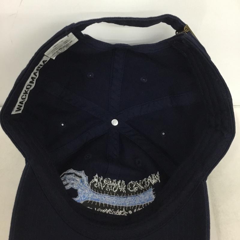ワコマリア WACKO MARIA 帽子 キャップ NECK FACE 6 PANEL CAP ロゴ、文字 紺 / ネイビー /  メンズ USED 古着 中古 10148446