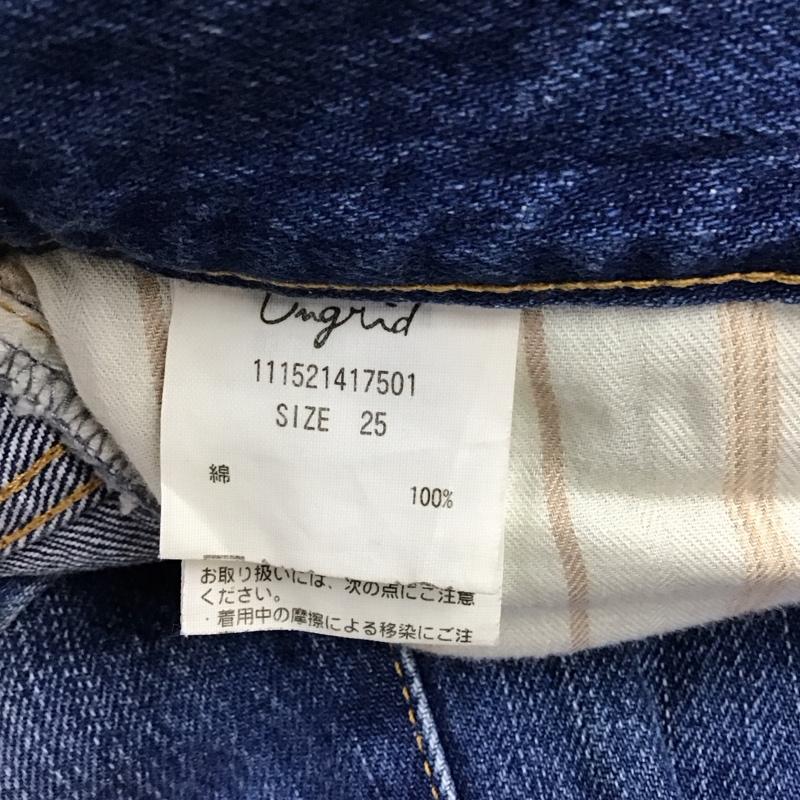 アングリッド Ungrid パンツ デニム、ジーンズ 111521417501 セルヴィッチクラッシュボーイズデニム ダメージ加工 青 / ブルー /  レディース USED 古着 中古 10114584
