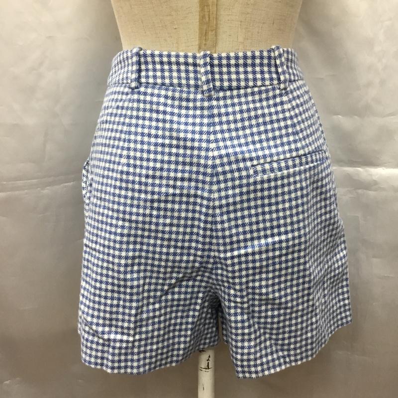 ザラ ZARA セットアップ セットアップ 2052 362 044 ダブルジャケット ショートパンツ M チェック 白 / ホワイト / X 青 / ブルー /  レディース USED 古着 中古 10107463