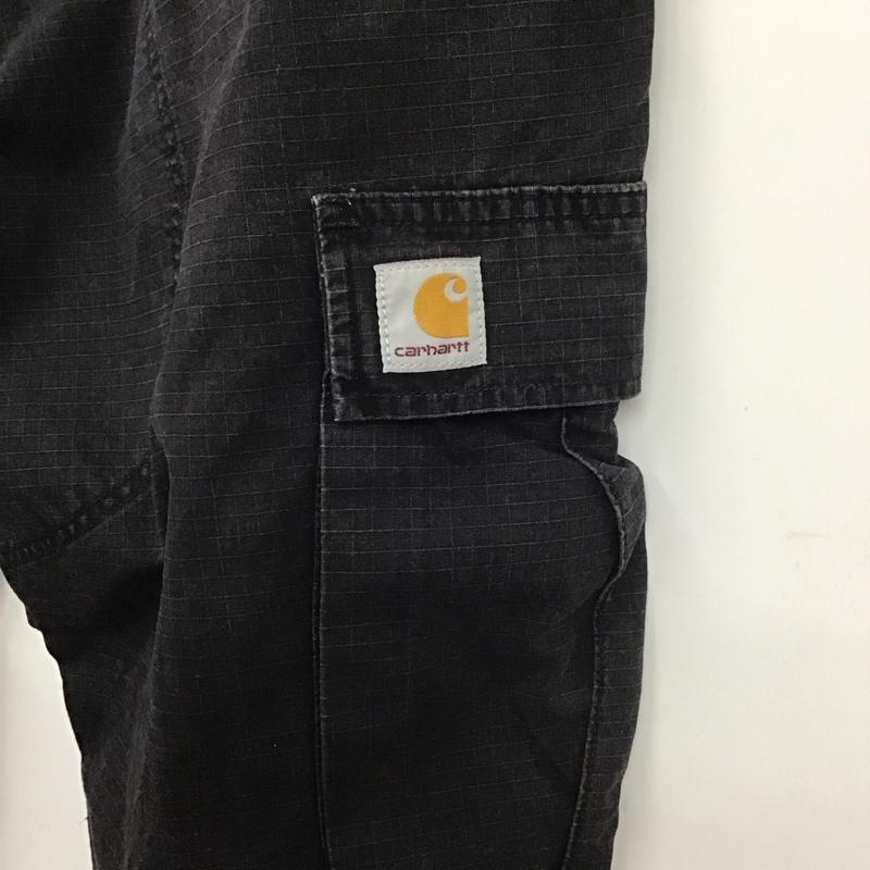 カーハート Carhartt パンツ ワークパンツ、ペインターパンツ ワークパンツ ワイドパンツ カジュアルパンツ ミリタリーパンツ 34 ロゴ、文字 黒 / ブラック /  メンズ USED 古着 中古 10112697