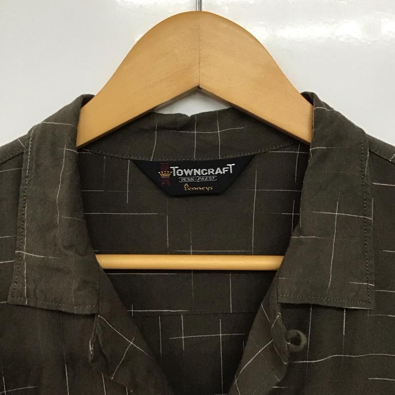タウンクラフト TOWNCRAFT シャツ、ブラウス 長袖 XL  カーキ / カーキ /  メンズ USED 古着 中古 10141108