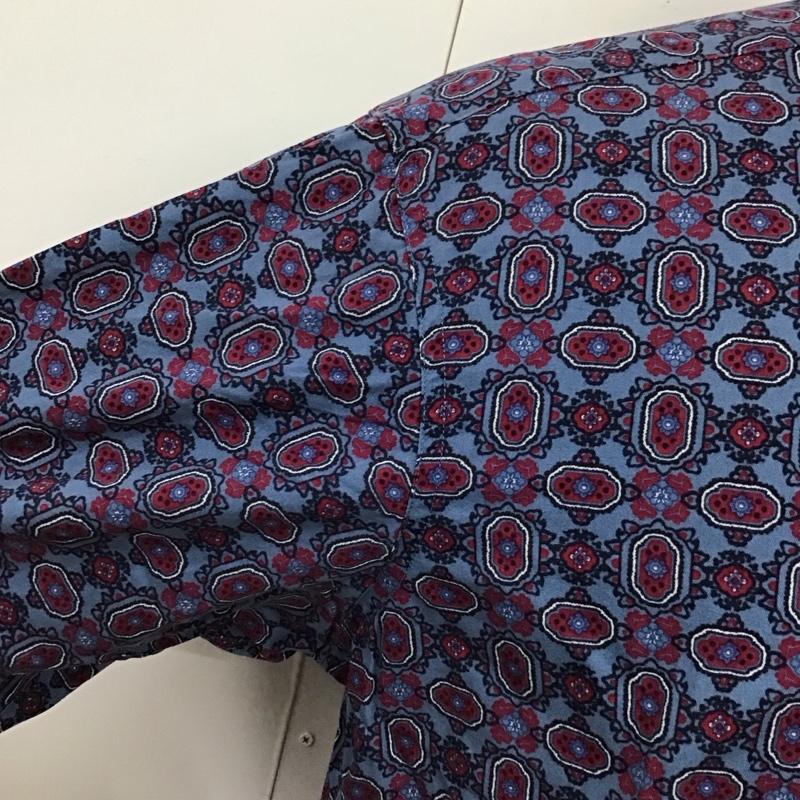 古着 USED カットソー 長袖 長袖シャツ カラーシャツ ポケットシャツ 長袖カットソー プリントシャツ L プリント マルチカラー / マルチカラー /  メンズ USED 古着 中古 10119016