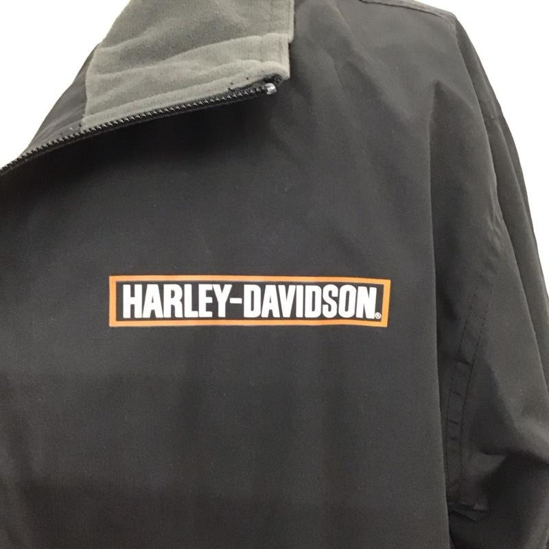 ハーレーダビッドソン Harley-Davidson ジャケット、上着 ジャケット、ブレザー ジップアップジャケット ジャンパー アウター L ロゴ、文字 黒 / ブラック /  メンズ USED 古着 中古 10112053