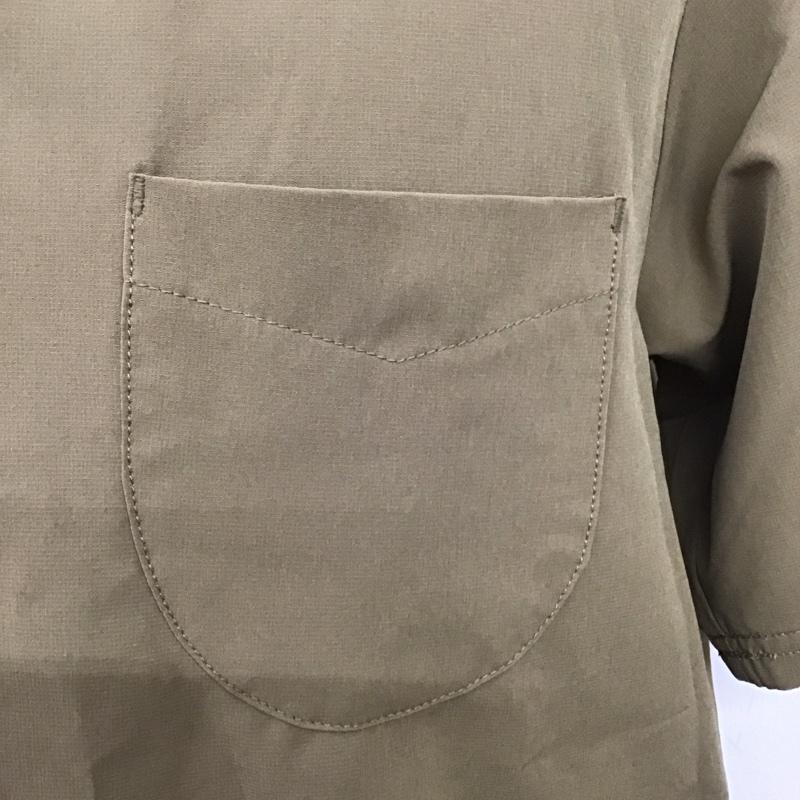 ナノユニバース nano・universe シャツ、ブラウス 半袖 672-0121004 SHELTECH オープンカラーシャツ S 無地 ベージュ / ベージュ /  メンズ USED 古着 中古 10107928