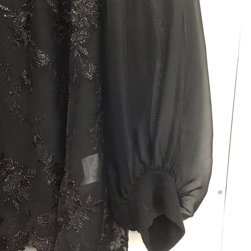 ミスティウーマン mysty woman シャツ、ブラウス 七分袖 FREE 無地 黒 / ブラック /  レディース USED 古着 中古 10148630