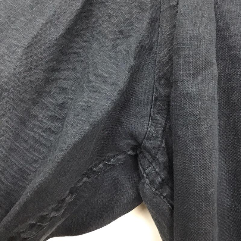 トミーヒルフィガー TOMMY HILFIGER シャツ、ブラウス 長袖 長袖シャツ 無地シャツ カラーシャツ M ロゴ、文字 紺 / ネイビー /  メンズ USED 古着 中古 10129057