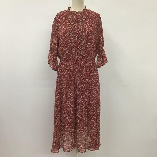 マジェスティックレゴン MAJESTIC LEGON ワンピース ひざ丈スカート 1085065220 ミニフラワーワンピース M 花柄 赤 / レッド /  レディース USED 古着 中古 10114017