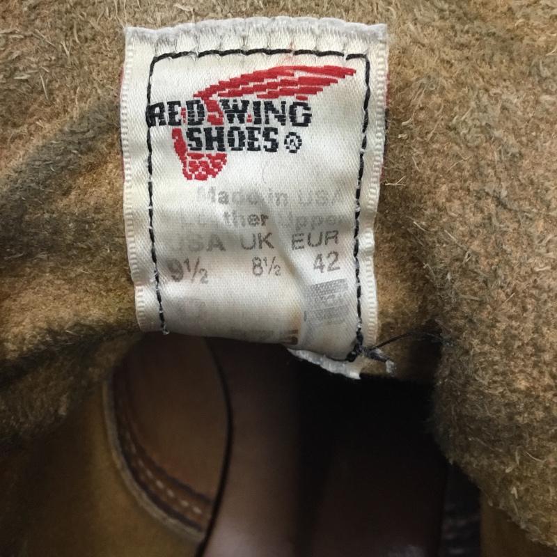 レッドウィング RED WING ブーツ ショートブーツ 875 9.5D ワークブーツ US：9.5 ロゴ、文字 茶 / ブラウン /  メンズ USED 古着 中古 10106004