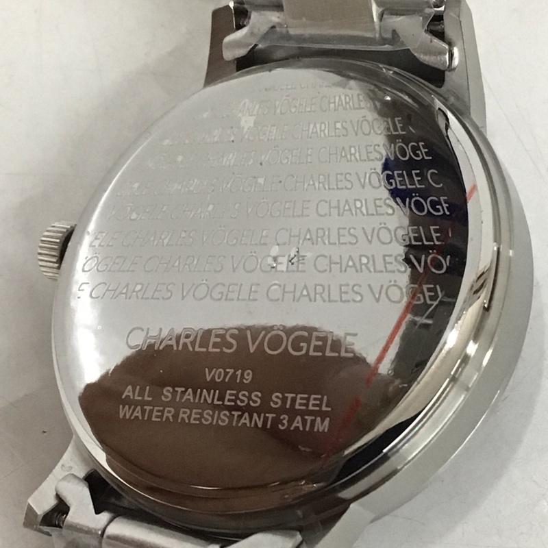 シャルルホーゲル CHARLESVOGELE 腕時計 アナログ（クォーツ式） V0719 ロゴ、文字 銀 / シルバー / X 紺 / ネイビー /  メンズ USED 古着 中古 10135268