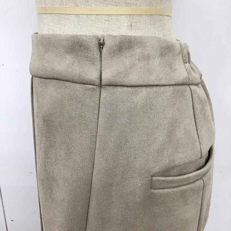ムルーア MURUA パンツ スラックス 012060700101-02 バックスリットスウェードパンツ フレアパンツ センタータックパンツ FREE 無地 ベージュ / ベージュ /  レディース USED 古着 中古 10119446