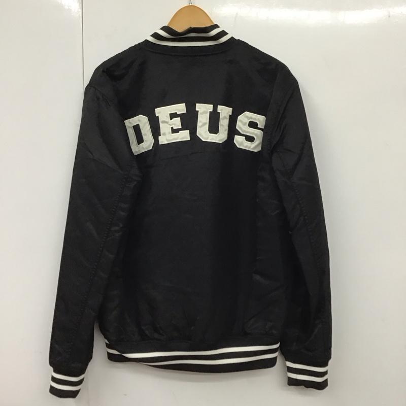 デウスエクスマキナ DEUS EX MACHINA ジャケット、上着 ジャケット、ブレザー スカジャン 前ボタンジャケット アウター S ロゴ、文字 黒 / ブラック /  メンズ USED 古着 中古 10130591