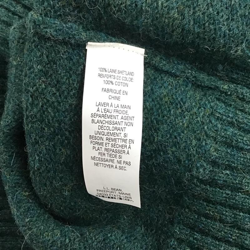エルエルビーン L.L.Bean ニット、セーター 長袖 ハーフジップ S 無地 緑 / グリーン /  メンズ USED 古着 中古 10111370