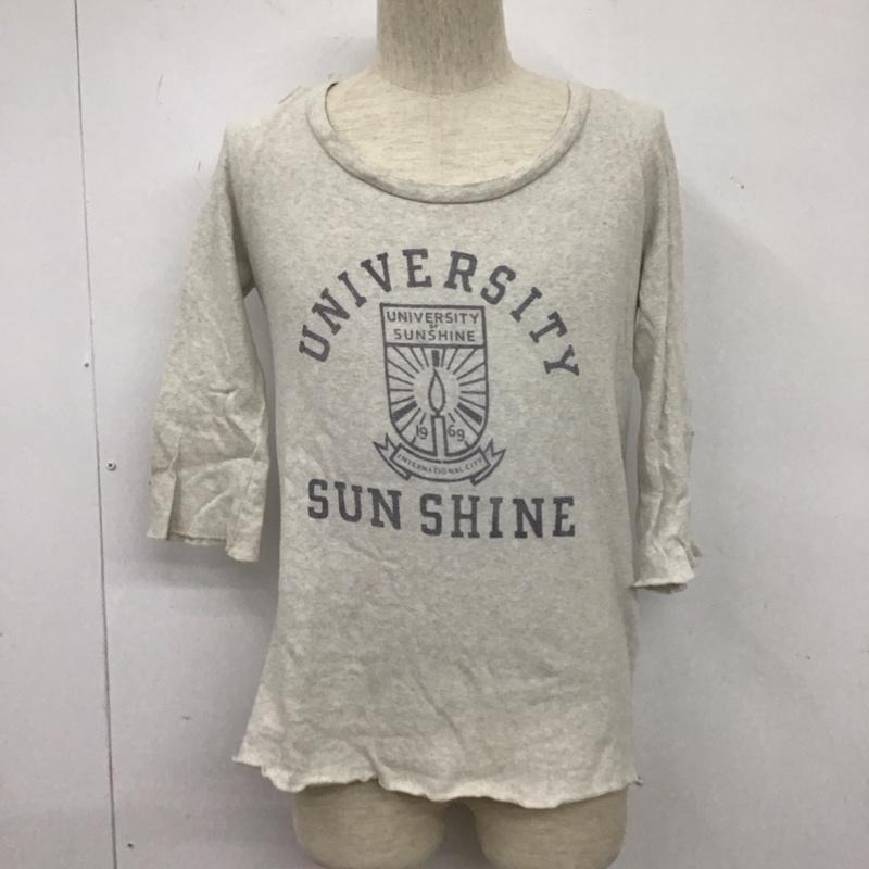レミ レリーフ REMI RELIEF Tシャツ 七分袖 スウェット S ロゴ、文字 灰 / グレー /  メンズ USED 古着 中古 10107532