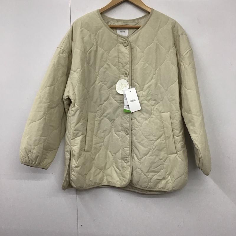 ローリーズファーム LOWRYS FARM ジャケット、上着 ジャケット、ブレザー LF720066 キルティングブルゾン ノーカラー FREE 無地 アイボリー / アイボリー /  レディース USED 古着 中古 10130798