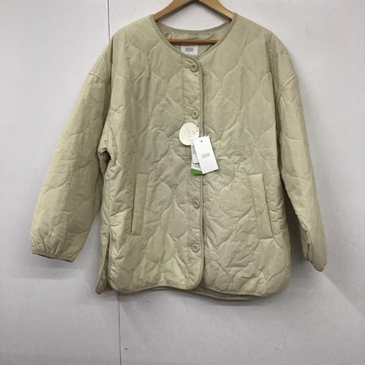 ローリーズファーム LOWRYS FARM ジャケット、上着 ジャケット、ブレザー LF720066 キルティングブルゾン ノーカラー FREE 無地 アイボリー / アイボリー /  レディース USED 古着 中古 10130798
