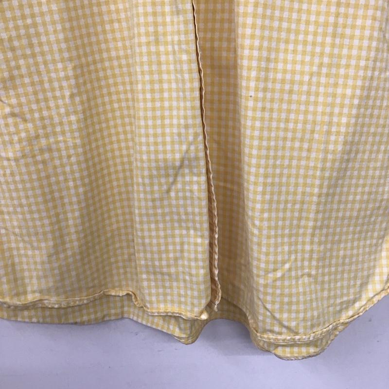 グリーンレーベルリラクシング green label relaxing シャツ、ブラウス 半袖 3216-199-0553 ボタンダウン コットン XL チェック 白 / ホワイト / X 黄 / イエロー /  メンズ USED 古着 中古 10139612