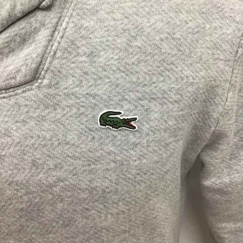 ラコステ LACOSTE トレーナー 長袖 長袖トレーナー スウェット カラーネック リブスウェットカットソー 3 ロゴ、文字 灰 / グレー /  メンズ USED 古着 中古 10123825
