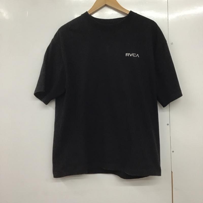 ルーカ RVCA Tシャツ 半袖 BB041-266 クルーネック バックプリント S ロゴ、文字 黒 / ブラック /  メンズ USED 古着 中古 10144079