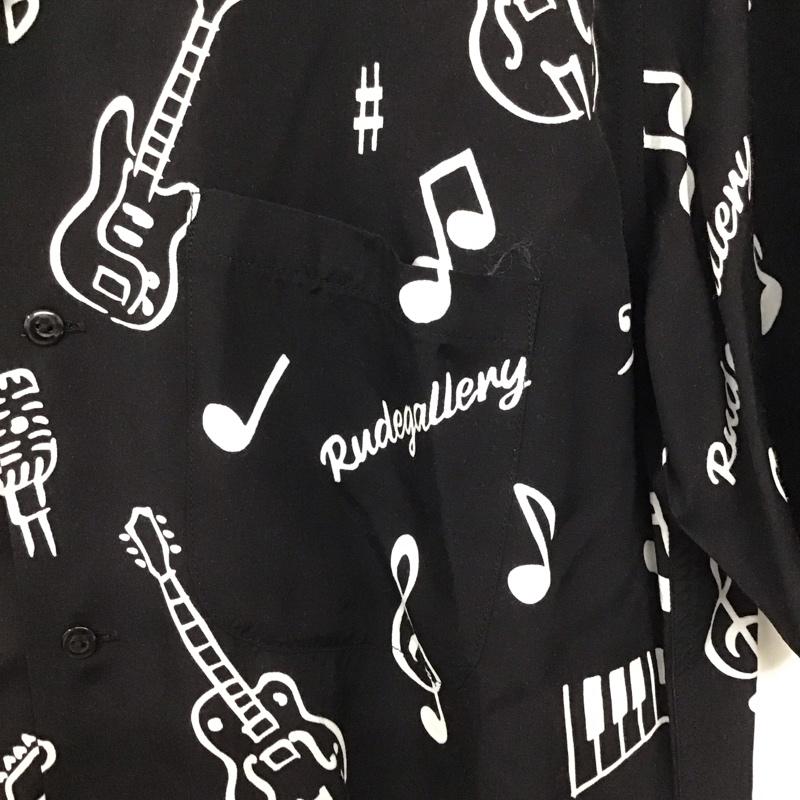 ルードギャラリー RUDE GALLERY シャツ、ブラウス 半袖 半袖シャツ プリントシャツ ポケットシャツ 3 プリント 黒 / ブラック /  メンズ USED 古着 中古 10140512