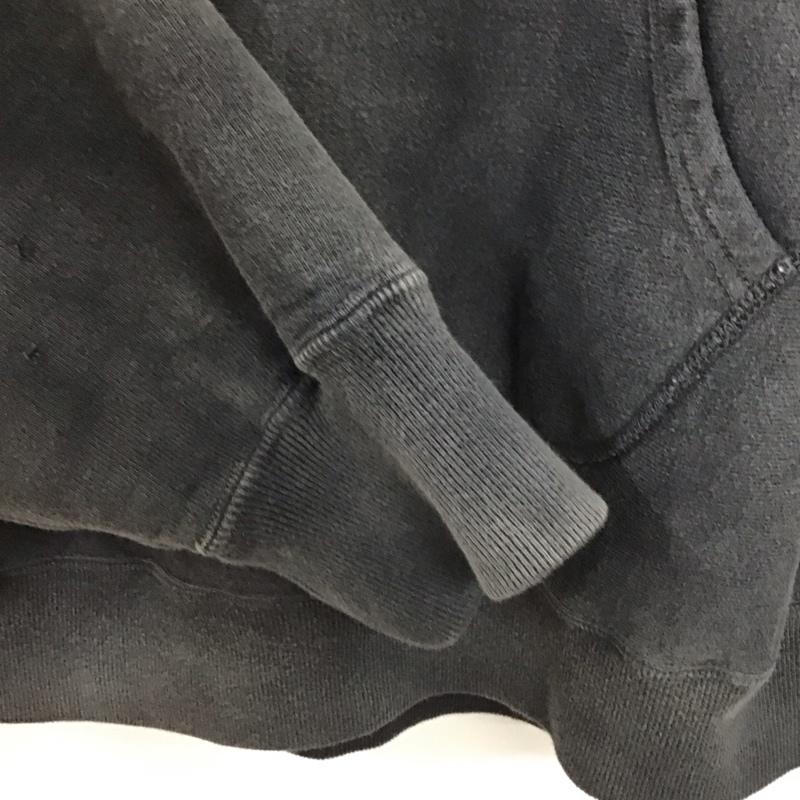 バウワウ Bowwow パーカー 長袖 長袖パーカー プルオーバーパーカー スウェット L ダメージ加工 ダークグレー / ダークグレー /  メンズ USED 古着 中古 10148309