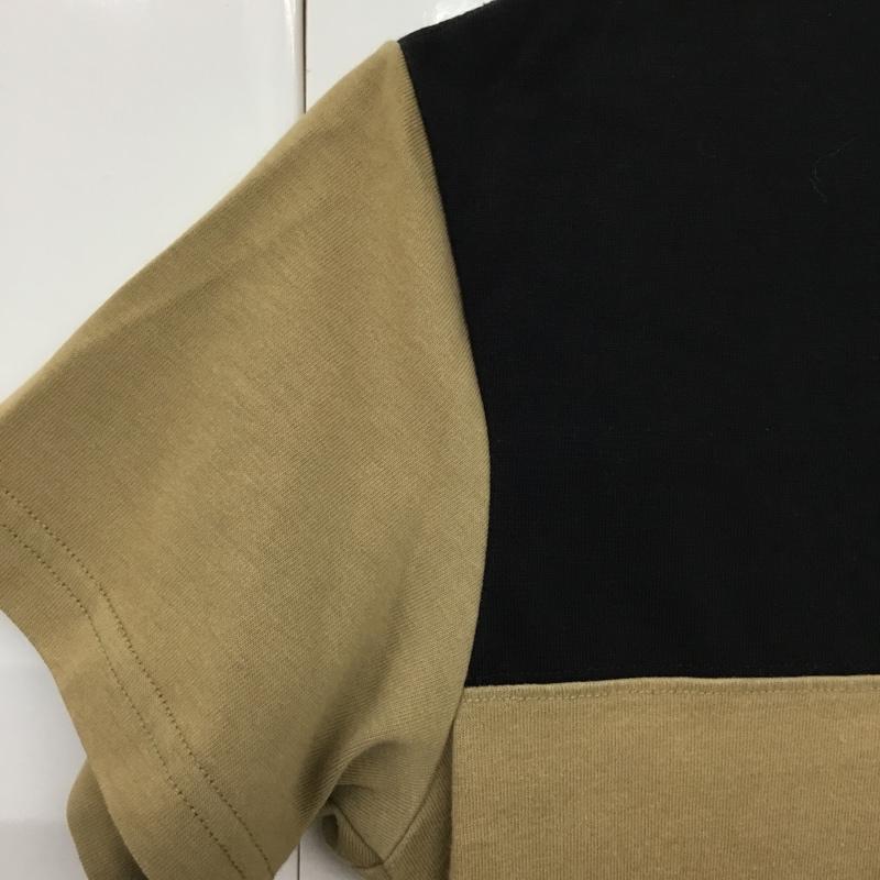 ザノースフェイス THE NORTH FACE Tシャツ 半袖 NTJ32152 ショートスリーブブロックドティー 半袖カットソー プリントTシャツ 150cm ロゴ、文字 黒 / ブラック / X 茶 / ブラウン /  ボーイズ USED 古着 中古 10110023