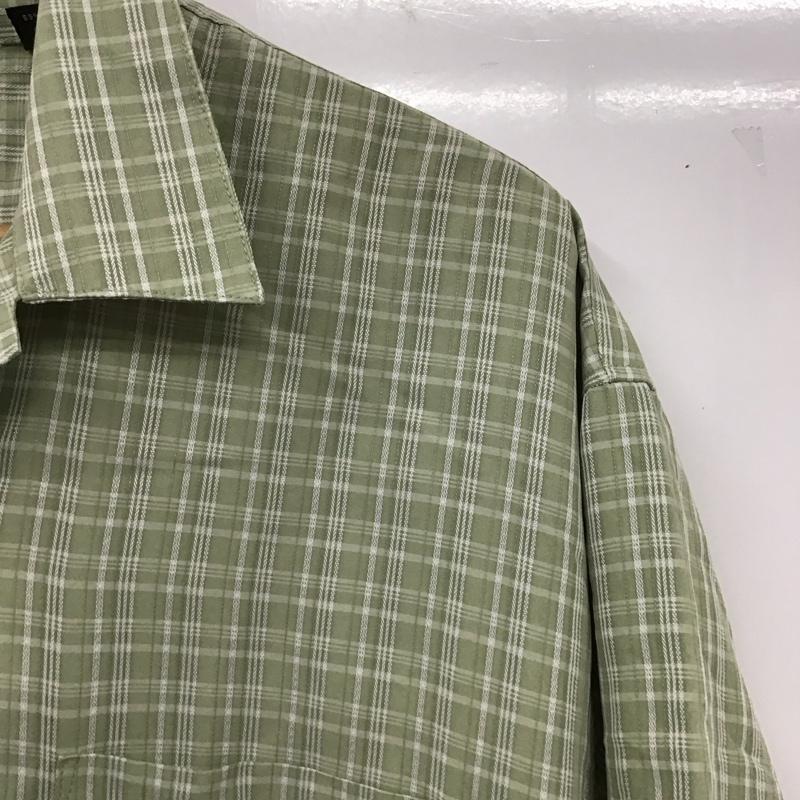 古着 USED シャツ、ブラウス 半袖 半袖シャツ チェックシャツ 古着 XL チェック 緑 / グリーン /  メンズ USED 古着 中古 10128723