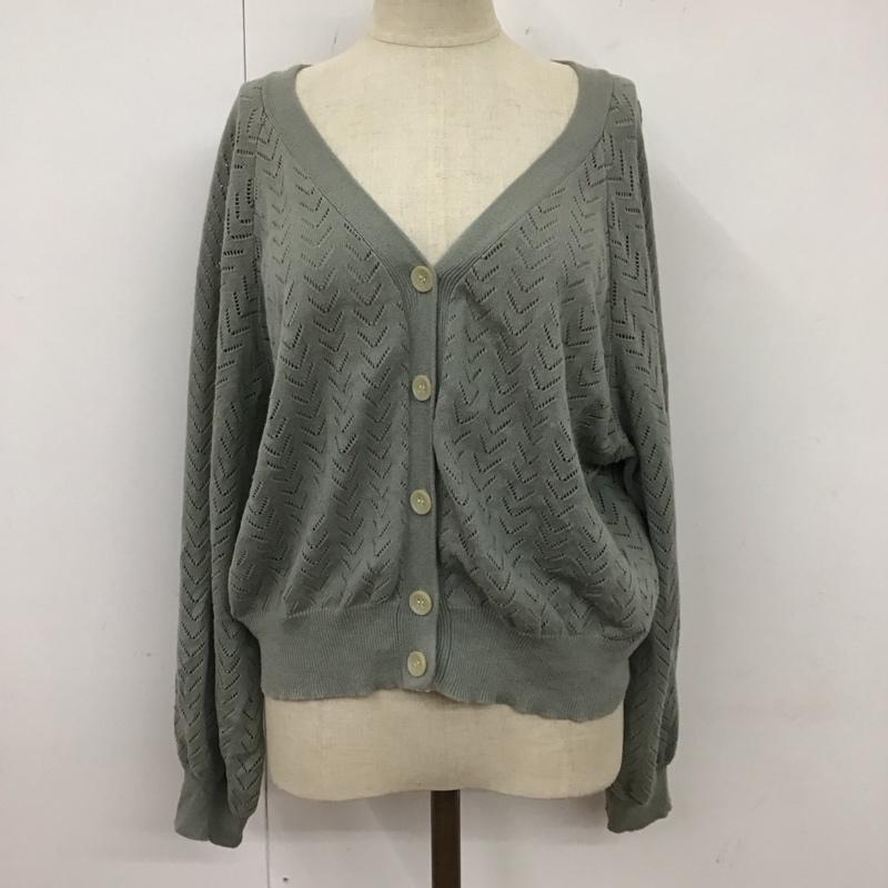 エヘカソポ ehka sopo カーディガン 長袖 M 無地 水色 / ライトブルー /  レディース USED 古着 中古 10122215