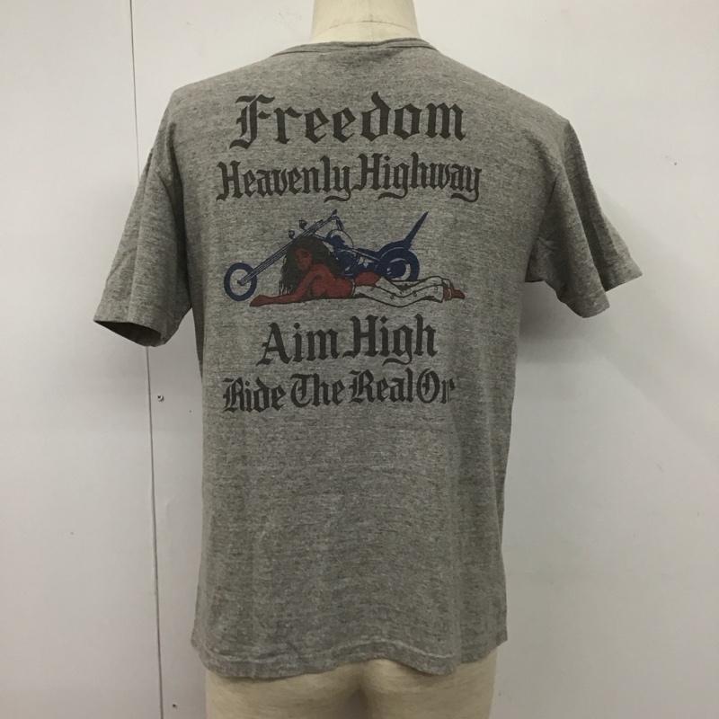 クーティー COOTIE Tシャツ 半袖 クルーネック バックプリント M ロゴ、文字 灰 / グレー /  メンズ USED 古着 中古 10107529