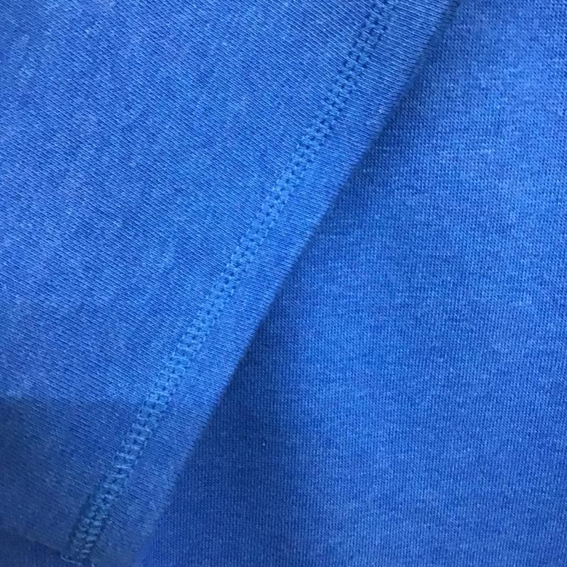 ニコアンド niko and... トレーナー 半袖 無地 X 刺繍 青 / ブルー /  レディース USED 古着 中古 10140699