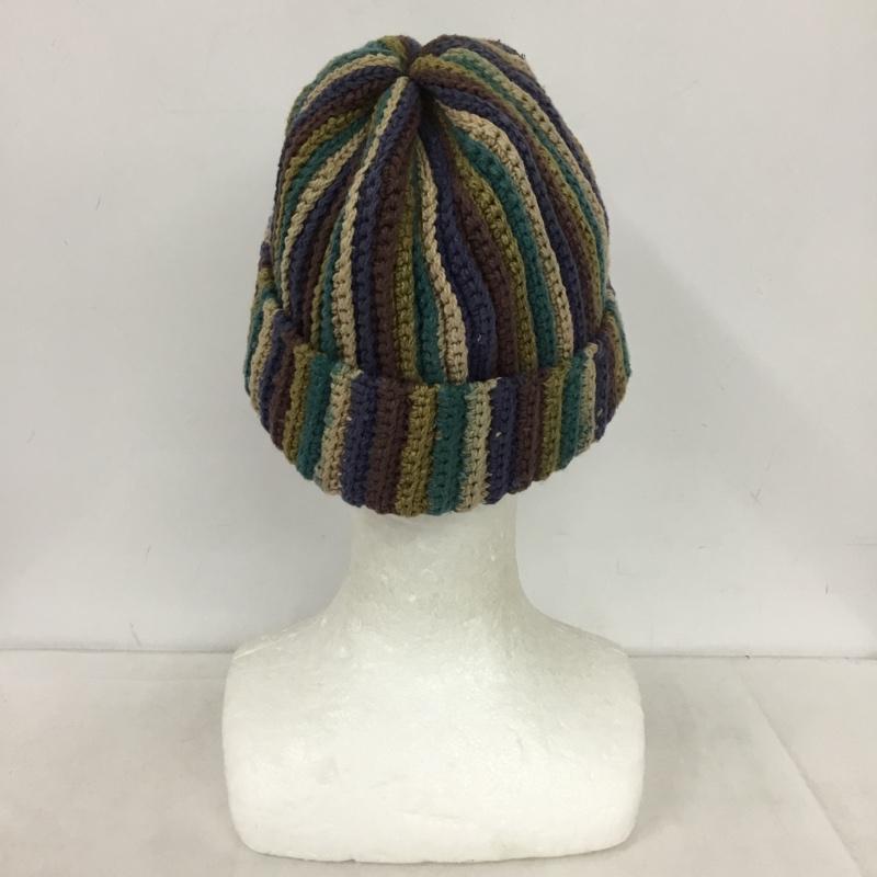 アミナ Amina 帽子 ニット帽 コットンニット ネパール ストライプ マルチカラー / マルチカラー /  メンズ USED 古着 中古 10150004