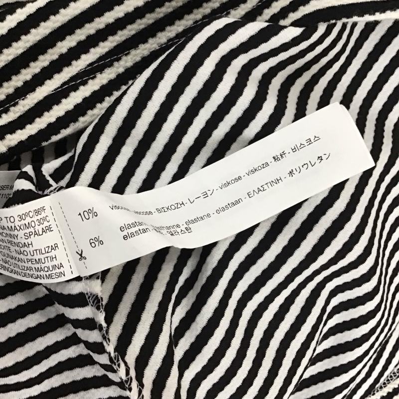 ザラ ZARA ワンピース ミニスカート 5580 086 064 オープンショルダー S ボーダー柄 白 / ホワイト / X 黒 / ブラック /  レディース USED 古着 中古 10115000