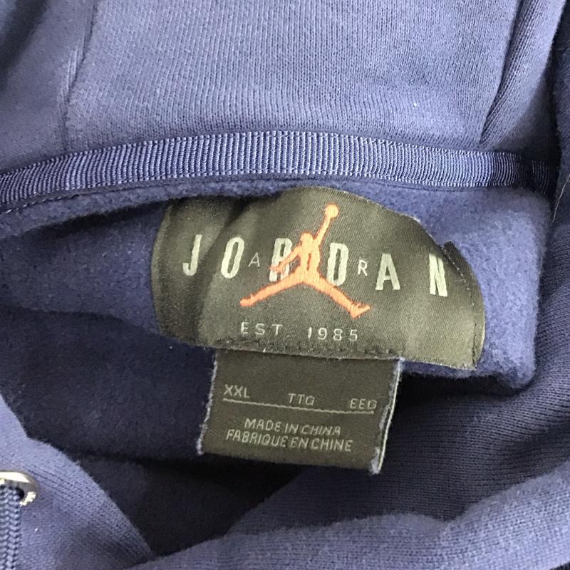 エアジョーダン AIR JORDAN パーカー 長袖 db6497-410 PSG × JORDAN NIKE XXL ロゴ、文字 紺 / ネイビー /  メンズ USED 古着 中古 10121764