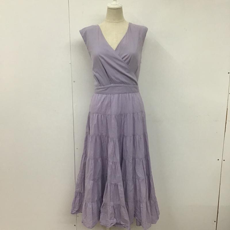 ミッシュマッシュ MISCH MASCH ワンピース ロングスカート 8-600-00553-4502-91 切替バックシャンワンピース 膝下丈 38 無地 紫 / パープル /  レディース USED 古着 中古 10107163