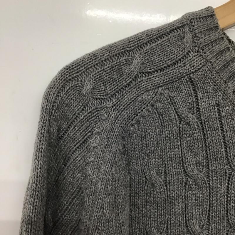 シュプリーム Supreme ニット、セーター 長袖 長袖ニットカットソー クルーネック セーター M ロゴ、文字 灰 / グレー /  メンズ USED 古着 中古 10146437
