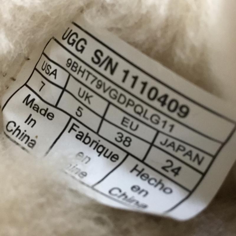 アグ UGG スリッポン スリッポン 1110409 ダコタ ダブル リボン ボウ シープスキン モカシン 24.0cm ロゴ、文字 茶 / ブラウン /  レディース USED 古着 中古 10135133
