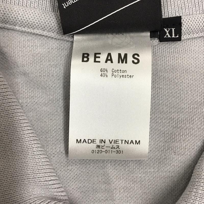 ビームスティー BEAMS T Tシャツ 半袖 半袖カットソー プリントTシャツ クルーネックカットソー XL ロゴ、文字 灰 / グレー /  メンズ USED 古着 中古 10116284