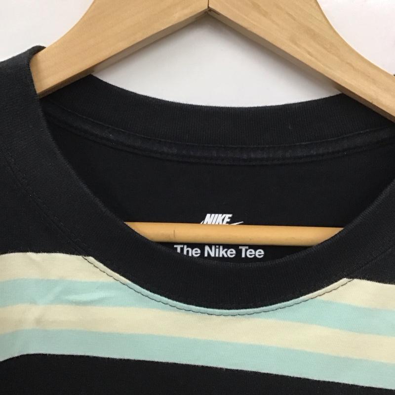 ナイキ NIKE Tシャツ 半袖 半袖カットソー プリントTシャツ クルーネックカットソー XL ボーダー柄 マルチカラー / マルチカラー /  メンズ USED 古着 中古 10129042