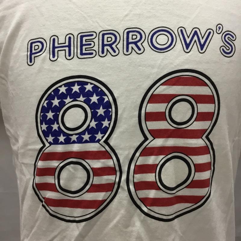 フェローズ Pherrow s Tシャツ 半袖 半袖カットソー プリントTシャツ クルーネックカットソー L プリント 白 / ホワイト /  メンズ USED 古着 中古 10116027