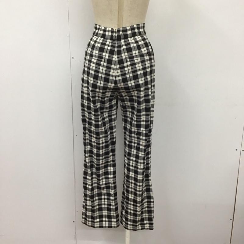 スライ SLY パンツ スラックス 030EAR31-1960 COLOR PLAID FLARE 1 チェック 白 / ホワイト / X 黒 / ブラック /  レディース USED 古着 中古 10108483