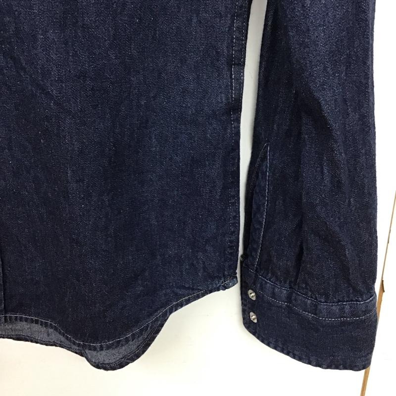リーバイス Levi s シャツ、ブラウス 長袖 長袖シャツ デニムシャツ フロントボタン S ロゴ、文字 インディゴ / インディゴ /  メンズ USED 古着 中古 10150445