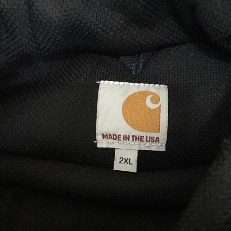 カーハート Carhartt ジャケット、上着 ジャンパー、ブルゾン ジップアップジャケット ジャンパー アウター パーカー XXL ロゴ、文字 紺 / ネイビー /  メンズ USED 古着 中古 10112083