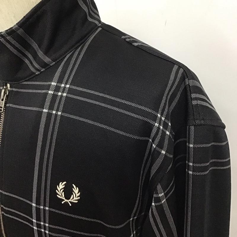 フレッドペリー FRED PERRY ジャケット、上着 ジャンパー、ブルゾン ジップアップジャケット ジャンパー ジャケット カジュアルジャケット ジャージ S ロゴ、文字 X チェック 黒 / ブラック / X 白 / ホワイト /  メンズ USED 古着 中古 10109816