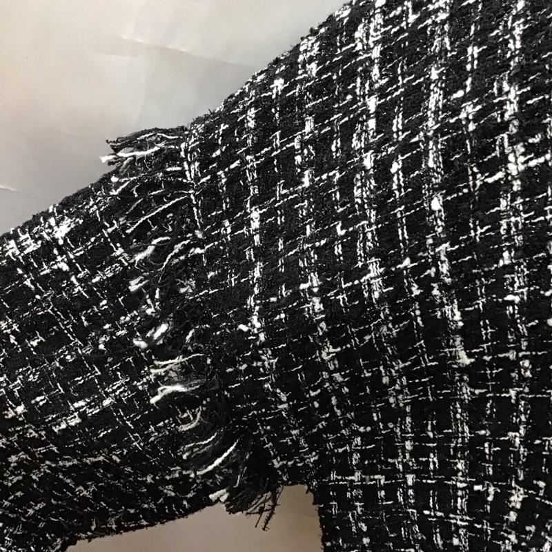 ザラ ZARA ニット、セーター 長袖 3440 252 800 モックネック フリンジ M  黒 / ブラック / X 白 / ホワイト /  レディース USED 古着 中古 10118444