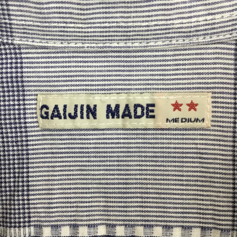 ガイジンメイド GAIJIN MADE シャツ、ブラウス 長袖 GAIJIN MADE 長袖シャツ チェック M チェック 白 / ホワイト / X 青 / ブルー /  メンズ USED 古着 中古 10135899