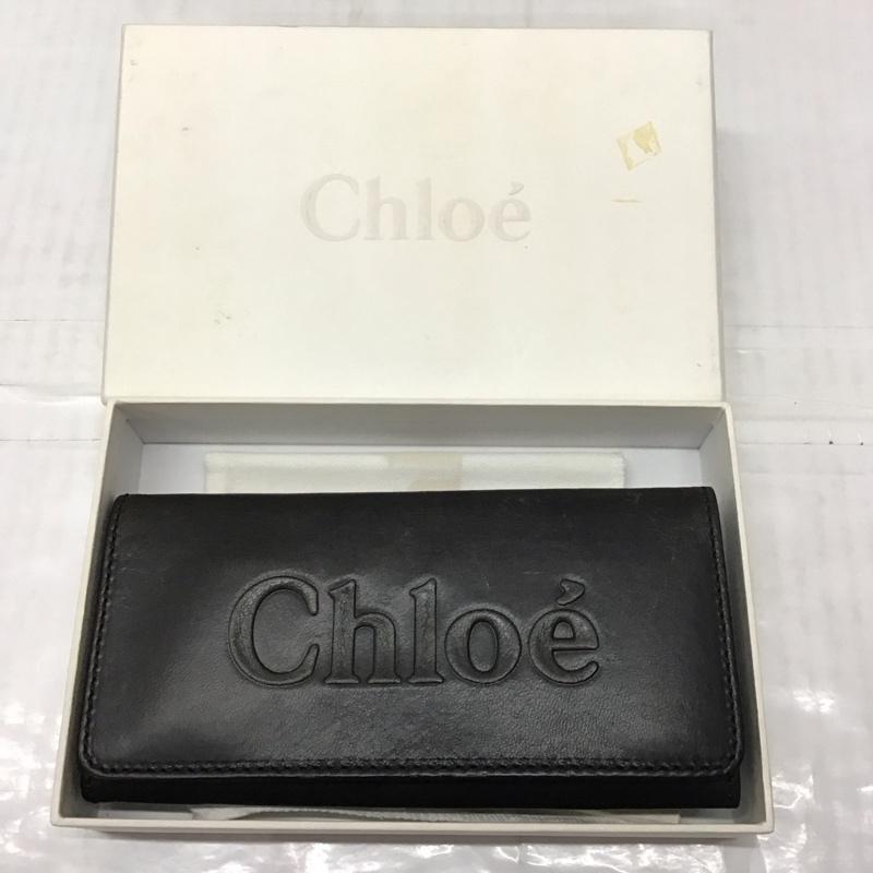 クロエ Chloe 財布 長財布 3P0321-7A733 長財布 箱有 ロゴ、文字 黒 / ブラック /  レディース USED 古着 中古 10114298