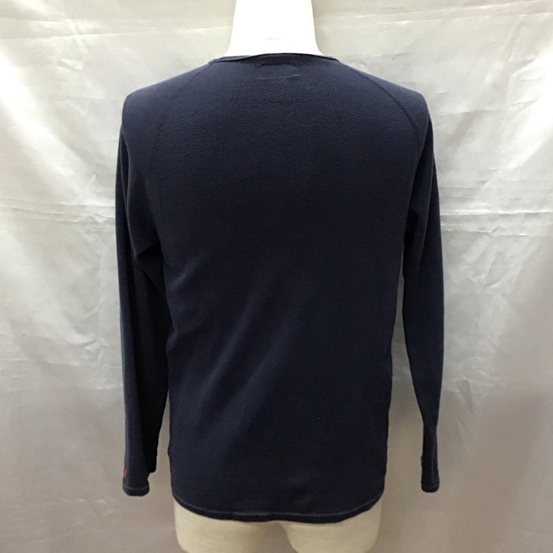 ハリウッドランチマーケット HOLLYWOOD RANCH MARKET カットソー 長袖 長袖カットソー クルーネックカットソー ロングスリーブカットソー ラグラン 4 無地 紺 / ネイビー /  メンズ USED 古着 中古 10118550