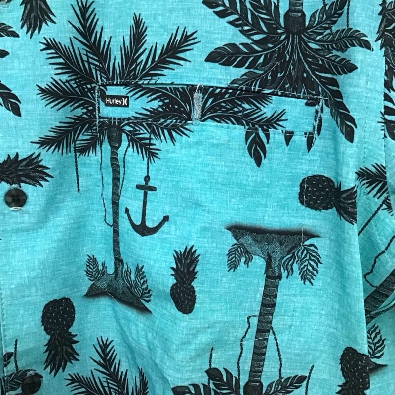 ハーレー Hurley シャツ、ブラウス 半袖 半袖シャツ プリントシャツ ポケットシャツ XL プリント 青 / ブルー /  メンズ USED 古着 中古 10132193