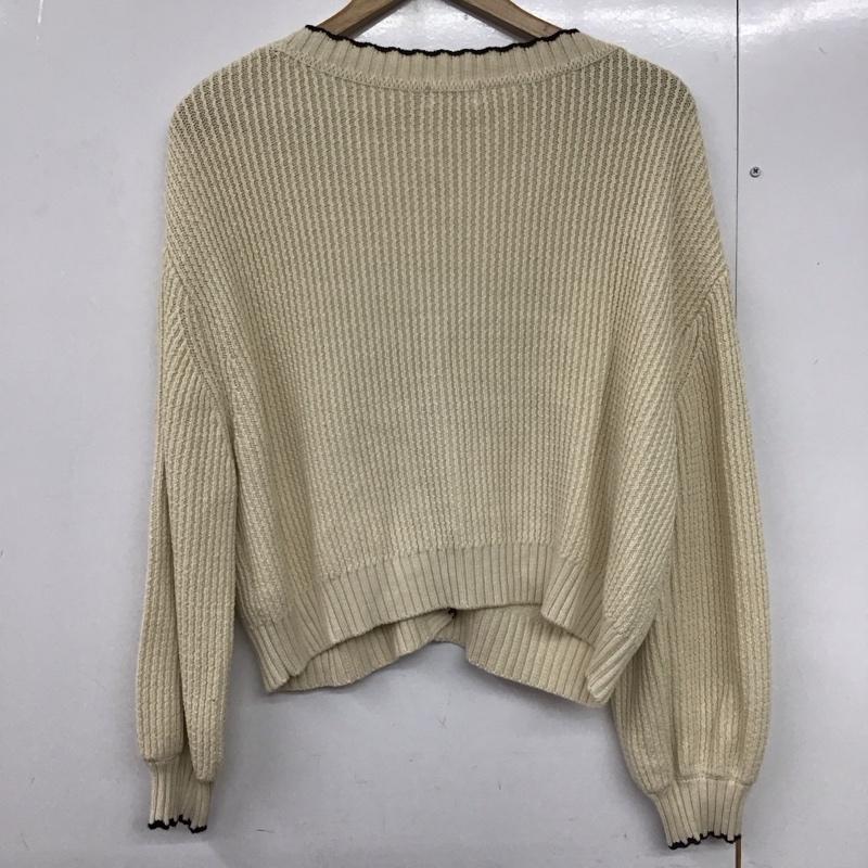 ローリーズファーム LOWRYS FARM カーディガン 長袖 FREE 無地 オフホワイト / オフホワイト /  レディース USED 古着 中古 10141236