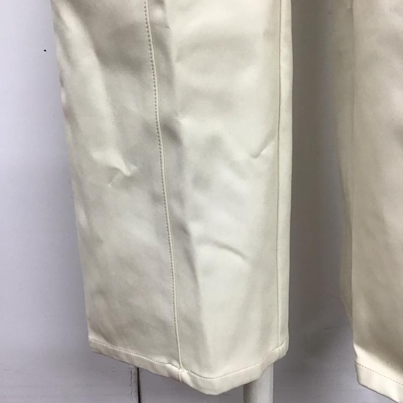 ページボーイ PAGEBOY パンツ スラックス フェイクレザーパンツ スリムパンツ ストレッチパンツ M 無地 白 / ホワイト /  レディース USED 古着 中古 10124130